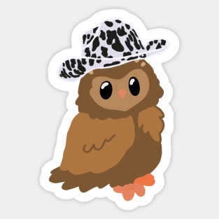 Cowboy owl Sticker